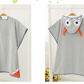 Cute Cosy Cotton Printed Hooded Bathrobe Baby Cotton Towels comforter Absorbent bath towels for Kids 0 to 6 Years Boys Girls Bath Robe Swimsuit Cover UP for Beach Pool Bath Towel Wrap Newborn Shower Gifts