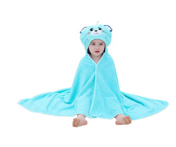 Cute and Cosy Pink Unicorn Print Hooded Bathrobe Baby Towels