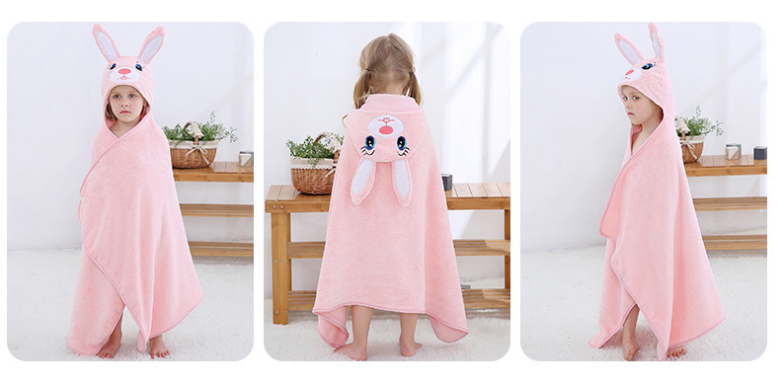 Cute Comfortable Skin-friendly Soft Hooded Bathrobe Baby Children Towels 05