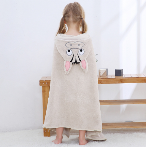 Cute Comfortable Skin-friendly Soft Hooded Bathrobe Baby Children Towels 06
