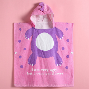 Comfortable Skin-friendly Cosy Pink Dinosaur Bathrobe Beach Baby Children Towels 02