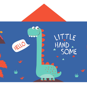 Comfortable Skin-friendly Cosy Cartoon Dinosaur Bathrobe Beach Baby Children Towels