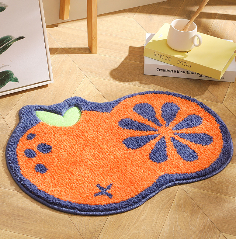 Cute Fruits Extra Soft Bath Mats Absorbent Non-Slip Bathroom Rugs