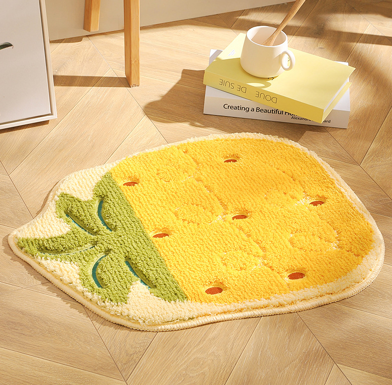 Cute Fruits Extra Soft Bath Mats Absorbent Non-Slip Bathroom Rugs