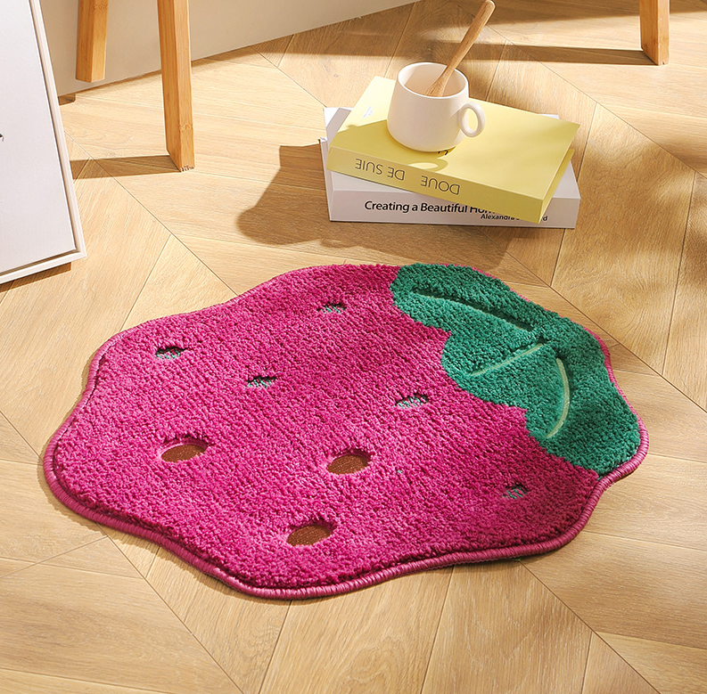 Cute Fruits Extra Soft Bath Mats Absorbent Non-Slip Bathroom Rugs
