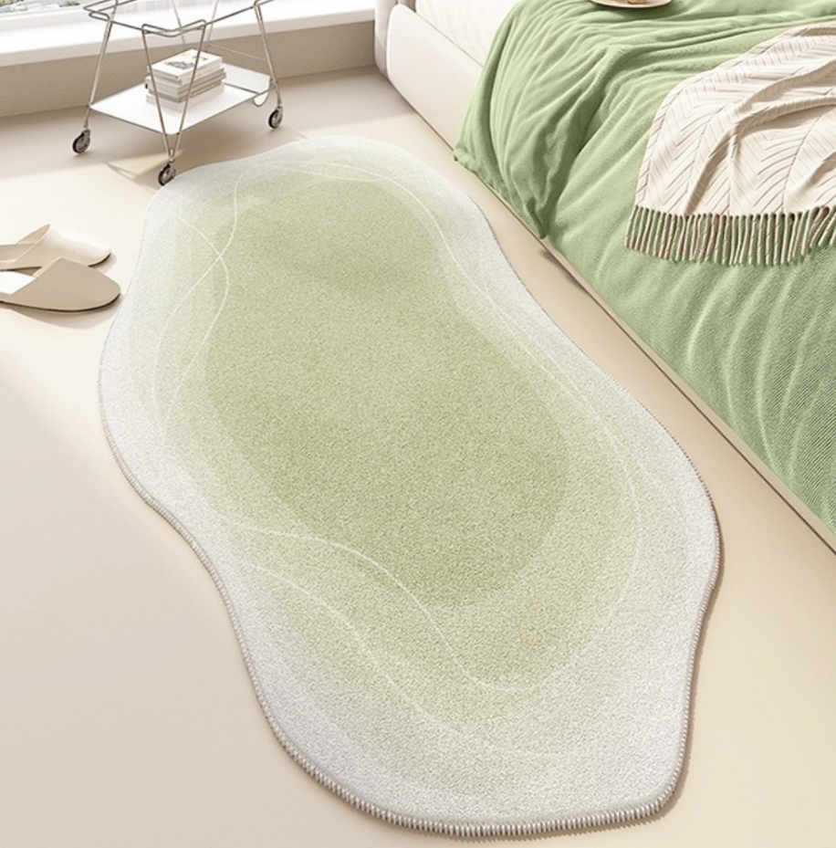 Irregular Style Modern Minimalist Faux Cashmere Rugs For Living Room Bedroom Bedside Rugs Anti-slip Foot Mats 05