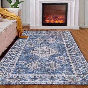 Vintage Floral Soft Area Rugs For Bedroom Living Room Bedside Office 01