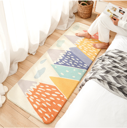 Cute Living Room Shaggy Rug Light Luxury Lambswool Bedroom Sofa Coffee Table Rug Floating Window Mat 19