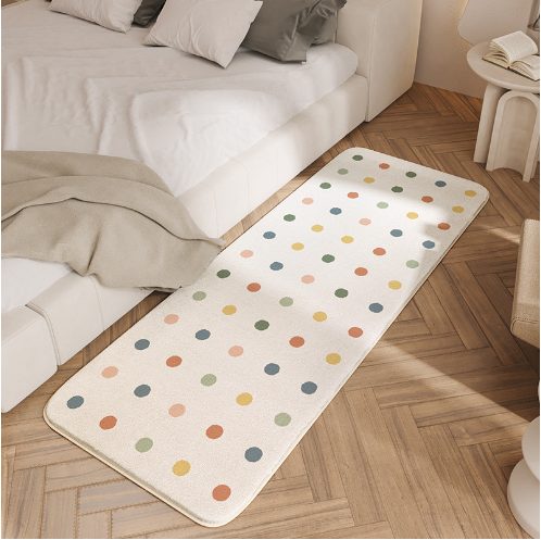 Cute Living Room Shaggy Rug Light Luxury Lambswool Bedroom Sofa Coffee Table Rug Floating Window Mat 23