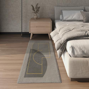 Vintage Minimalist Pattern Living Room Shaggy Rug Light Luxury Lambswool Bedroom Sofa Coffee Table Rug Floating Window Mat 11