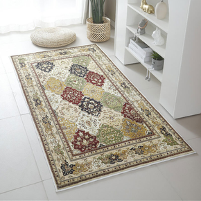 Light Luxury Vintage Living Room Faux Cashmere Sofa Rug Carpet Bedroom Bedside Rug Machine Washable Plush Floor Mats 01