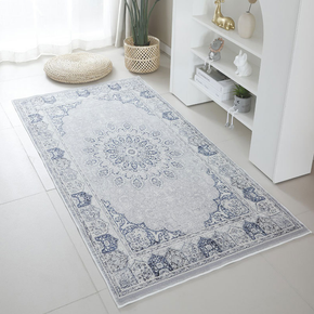Light Luxury Vintage Living Room Faux Cashmere Sofa Rug Carpet Bedroom Bedside Rug Machine Washable Plush Floor Mats 04