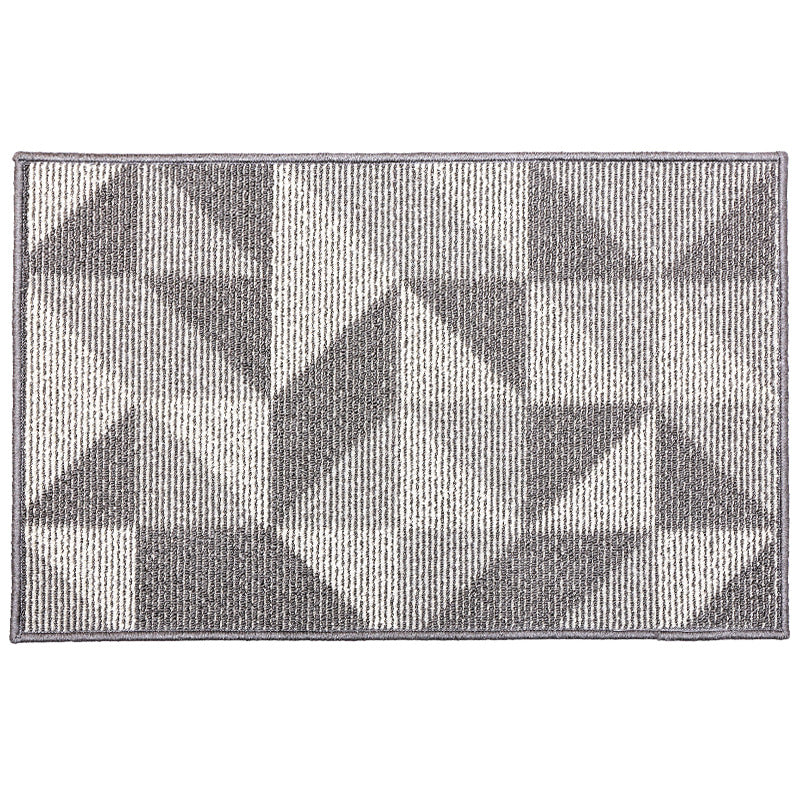 Modern Grey Geometric Polypropylene Wear-resistant Dust-removing Anti-slip Entryway DoorMats