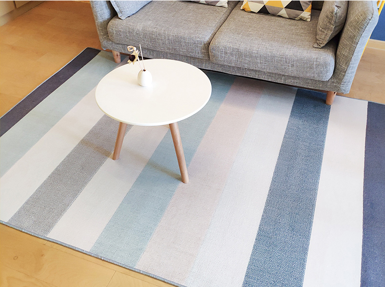 Striped Simple Modern Geometric Patterned Rug Bedroom Living Room Sofa Rugs Floor Mat