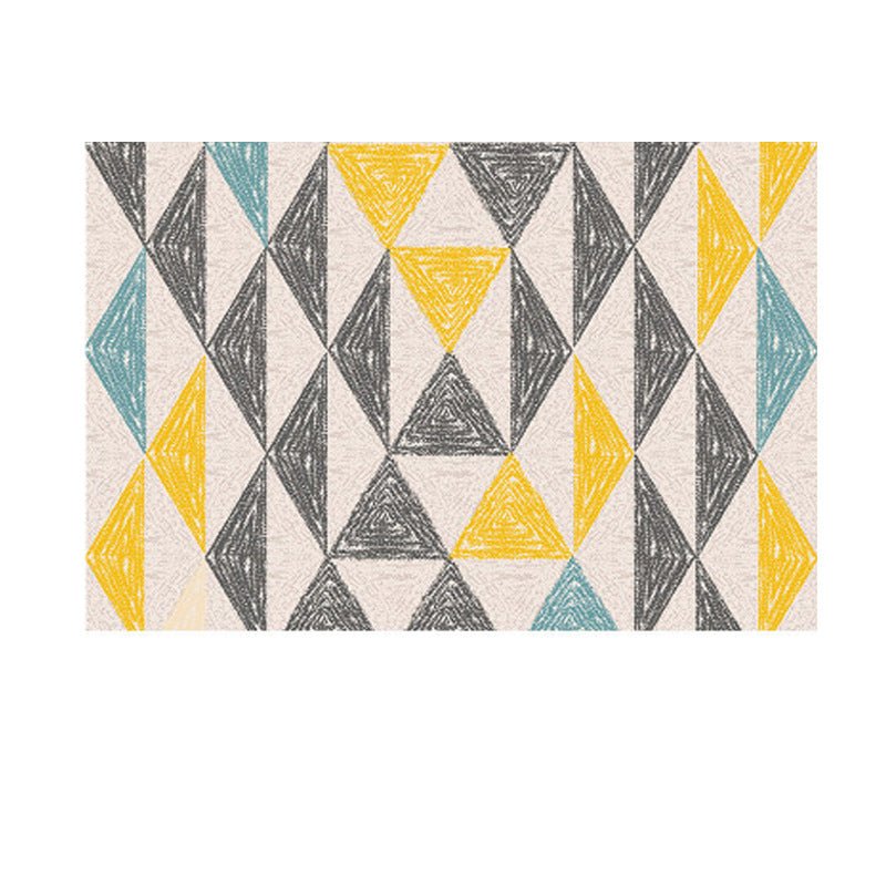 Simple Modern Geometric Triangle Patterned Rug Bedroom Living Room Sofa Rugs Floor Mat