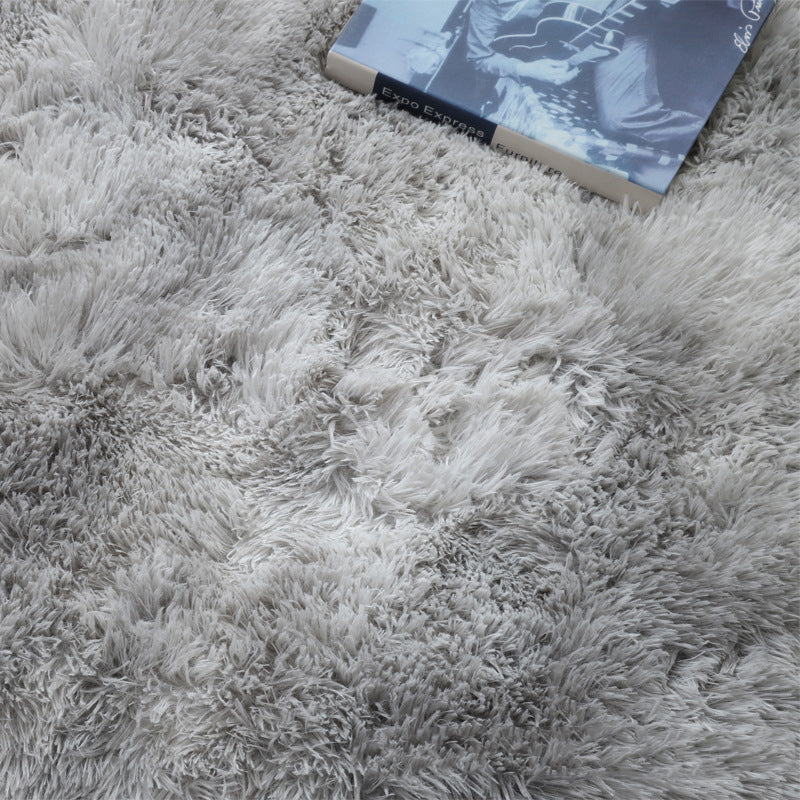 Light Grey Round Super Soft Plain Shaggy Rugs Living Room Bedroom Kids Room Bedside Floor Rugs