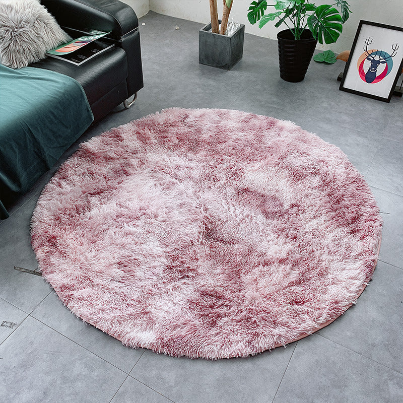 Light Purple Round Super Soft Plain Shaggy Rugs Living Room Bedroom Kids Room Bedside Floor Rugs