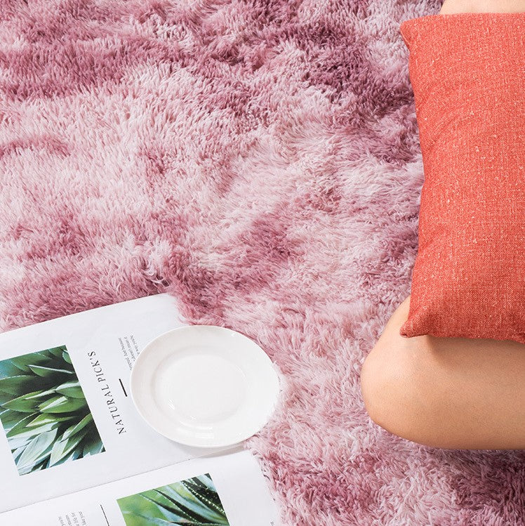 Light Purple Round Super Soft Plain Shaggy Rugs Living Room Bedroom Kids Room Bedside Floor Rugs