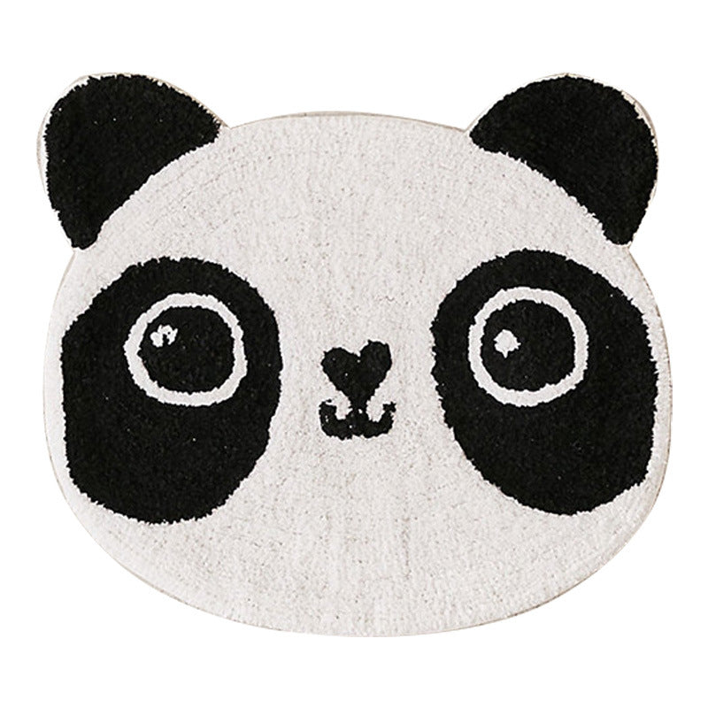 Cute Cartoon Panda Shape Kids Room Bedroom Bedside Floor Mat Bathroom Entryway Anti-skip Doormat Rugs
