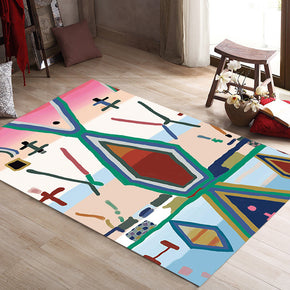 Customizable Coulourful Modern Geometric Patterned Anti-slip Sofa Rug Table Rug Living Room Bedroom Area Rugs