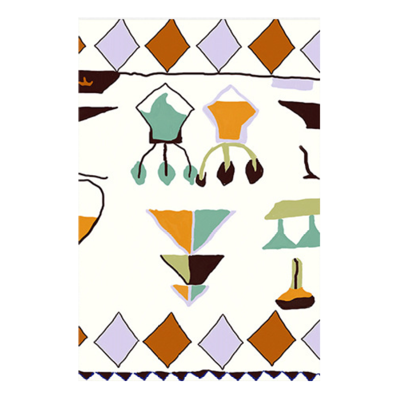 Customizable Modern Geometric Patterned Anti-slip Sofa Rug Table Rug Living Room Bedroom Area Rugs