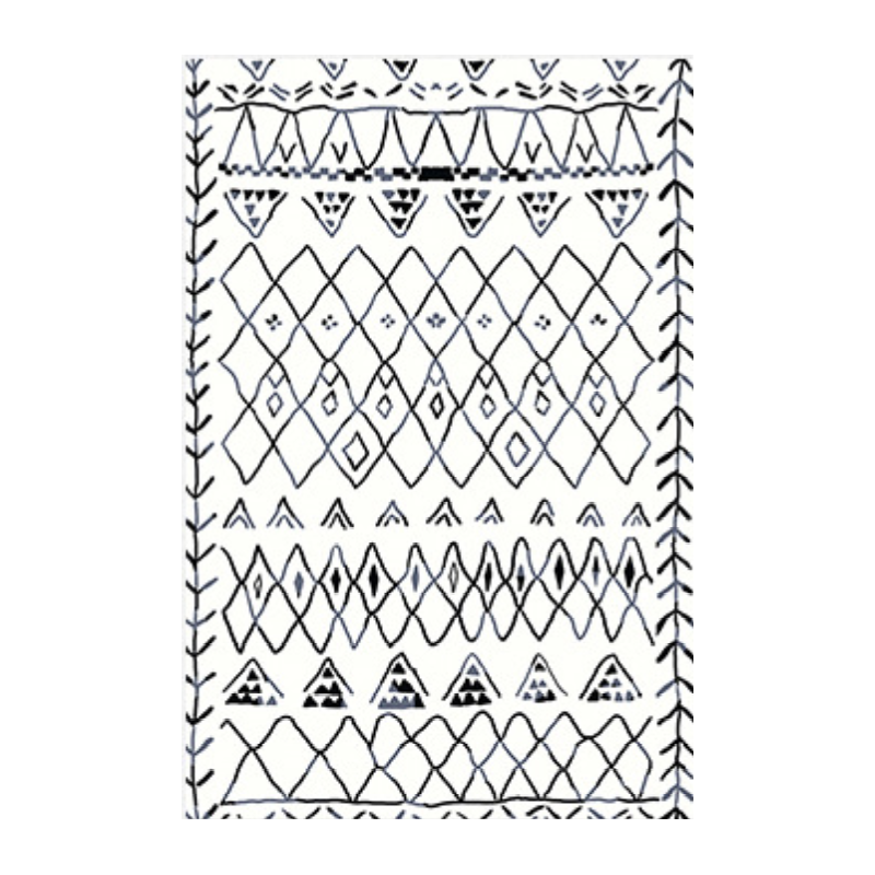 Customizable Modern Moroccan Geometric Patterned Anti-slip Sofa Rug Table Rug Living Room Bedroom Area Rugs