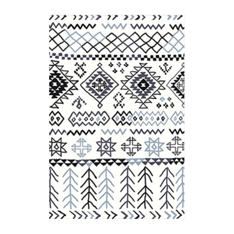 Customizable Modern Geometric Moroccan Patterned Anti-slip Sofa Rug Table Rug Living Room Bedroom Area Rugs