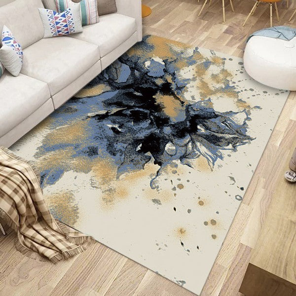 Customizable Abstract Floral Patterned Anti-slip Sofa Rug Table Rug Living Room Bedroom Area Rugs