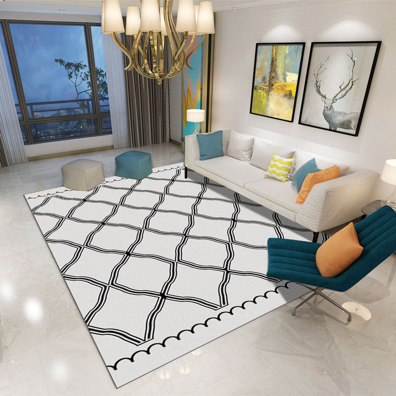 Modern Geometric Printed Patterned Carpet Living Room Bedroom Office Hall Floor Mat Rugs