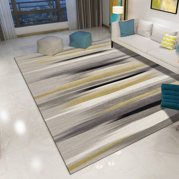 Modern Striped Printed Patterned Carpet Living Room Bedroom Office Hall Floor Mat Rugs