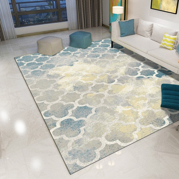 Modern Geometric Printed Patterned Carpet Living Room Bedroom Office Hall Floor Mat Rugs