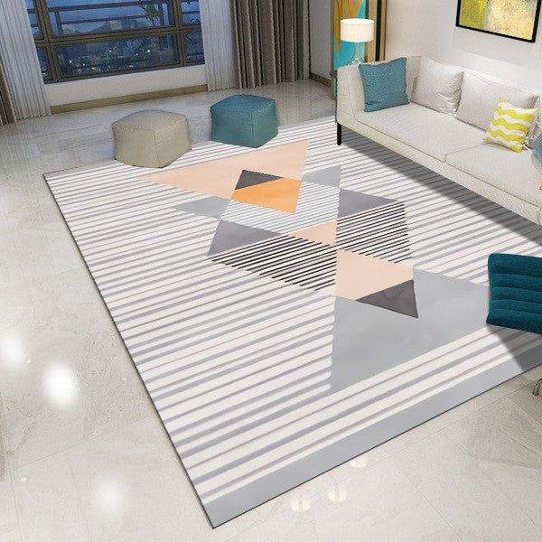 Modern Geometric Striped Printed Patterned Carpet Living Room Bedroom Office Hall Floor Mat Rugs