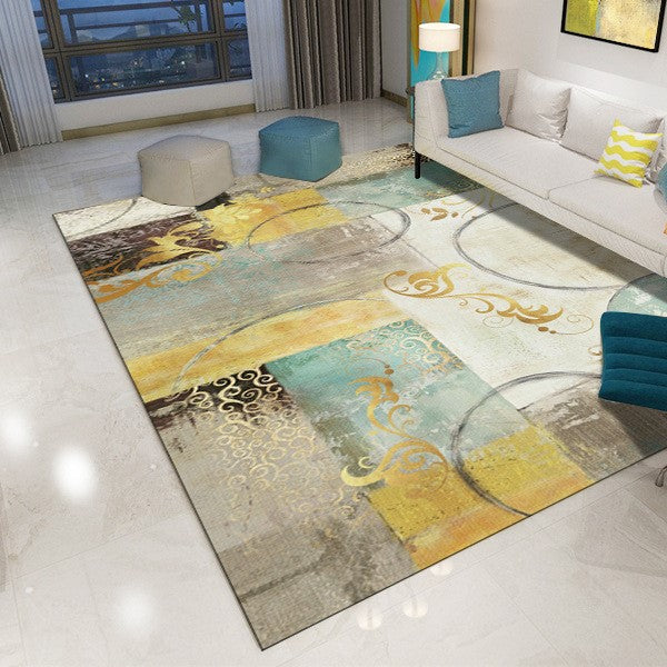 Printed Traditional Patterned Carpet Living Room Bedroom Office Hall Floor Mat Rugs