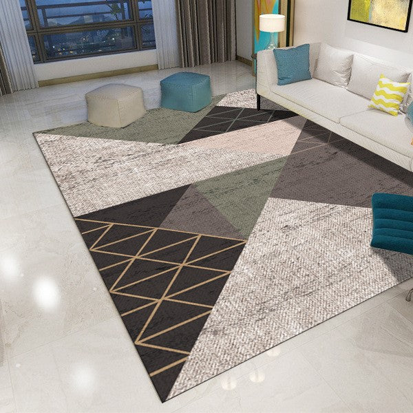 Printed Modern Fashion Geometric Patterned Carpet Living Room Bedroom Office Hall Floor Mat Rugs