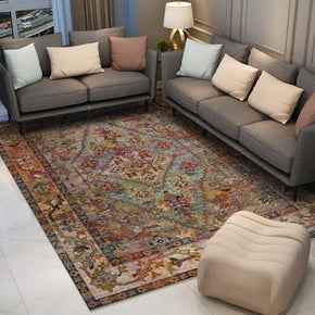 Traditional Retro Vintage Floral Patterned Living Room Hall Office Bedroom Floor Rugs Size Customizable