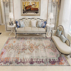 Traditional Shaggy Retro Vintage Floral Patterned Living Room Hall Office Bedroom Floor Rugs Size Customizable