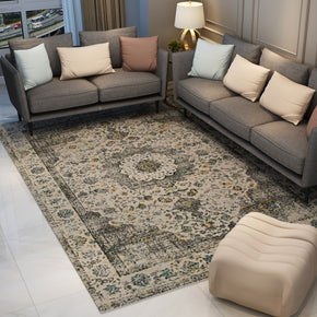 Traditional Shaggy Retro Vintage Floral Patterned Living Room Hall Office Bedroom Floor Rugs Size Customizable