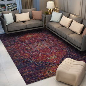 Traditional Shaggy Retro Vintage Floral Patterned Living Room Hall Office Bedroom Floor Rugs Size Customizable
