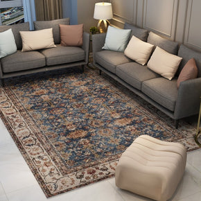 Traditional Shaggy Retro Vintage Floral Patterned Living Room Hall Office Bedroom Floor Rugs Size Customizable