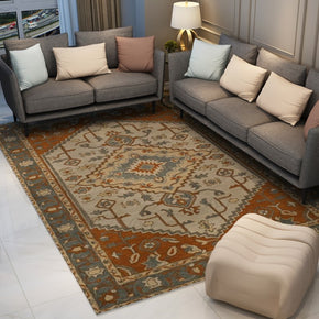 Traditional Retro Vintage Geometric Patterned Living Room Hall Office Bedroom Floor Rugs Size Customizable