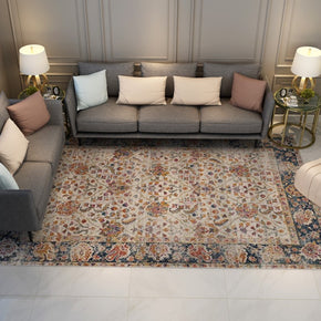Traditional Retro Vintage Floral Patterned Living Room Hall Office Bedroom Floor Rugs Size Customizable