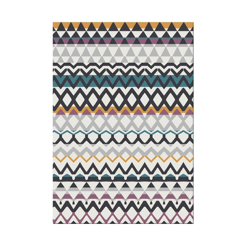 Coulourful Modern Printed Geometric Striped Patterned Carpet Living Room Bedroom Office Hall Floor Mat Rugs