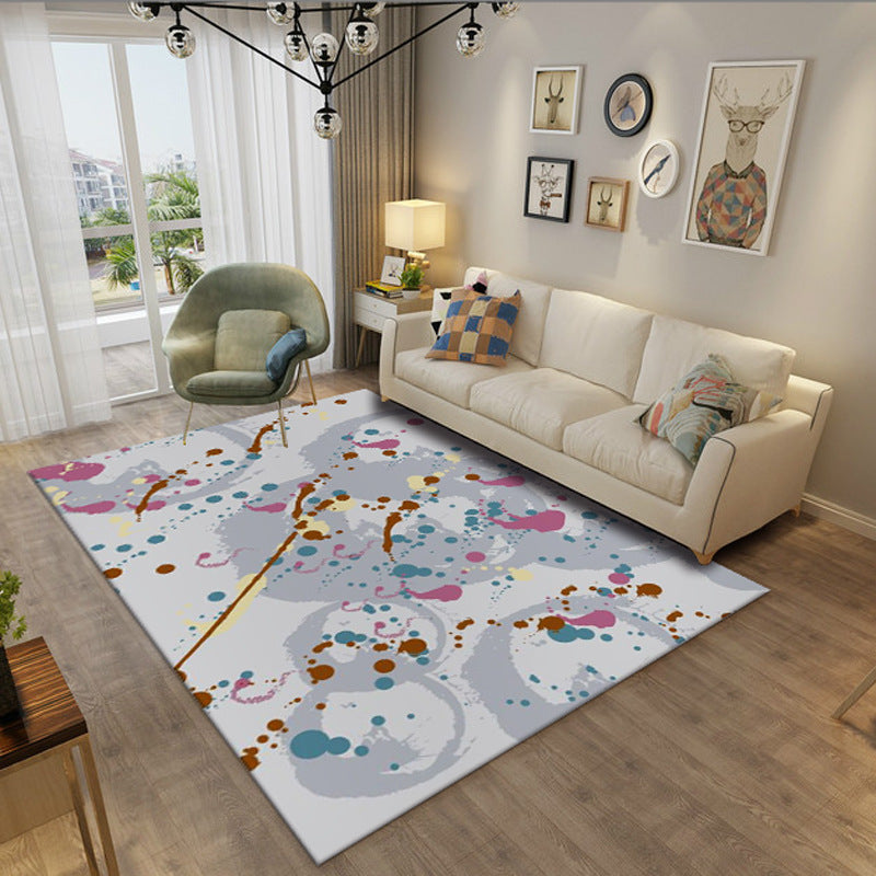 Colourful Green Modern Printed Abstract Patterned Carpet Living Room Bedroom Office Hall Floor Mat Rugs
