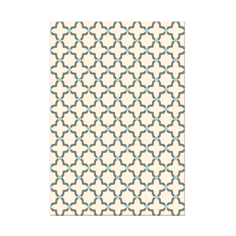 Light Blue Beige Modern Printed Geometric Patterned Carpet Living Room Bedroom Office Hall Floor Mat Rugs