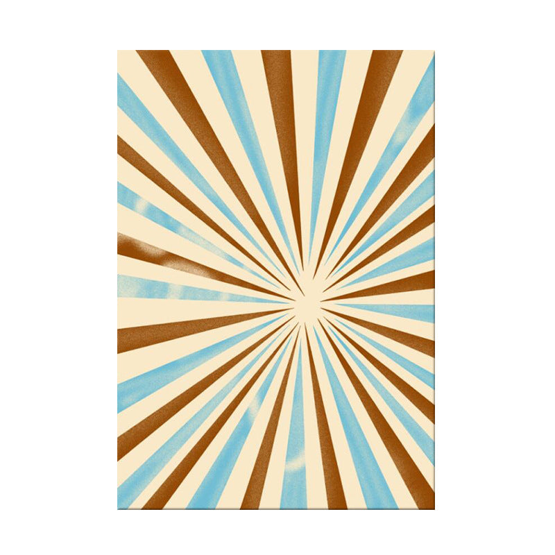 Brown Blue Modern Printed Striped Carpet Living Room Bedroom Office Hall Floor Mat Rugs