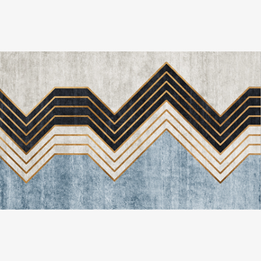 Blue Modern Contemporary Simple Striped Rugs for Living Room Dining Room Bedroom