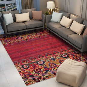 Beautiful Red Vintage Traditional Shaggy Area Rugs Floormat for Living Room Hall Office