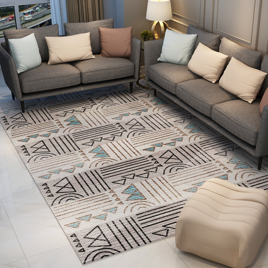 Geometric Moroccan Simple Rugs Carpet Floormat