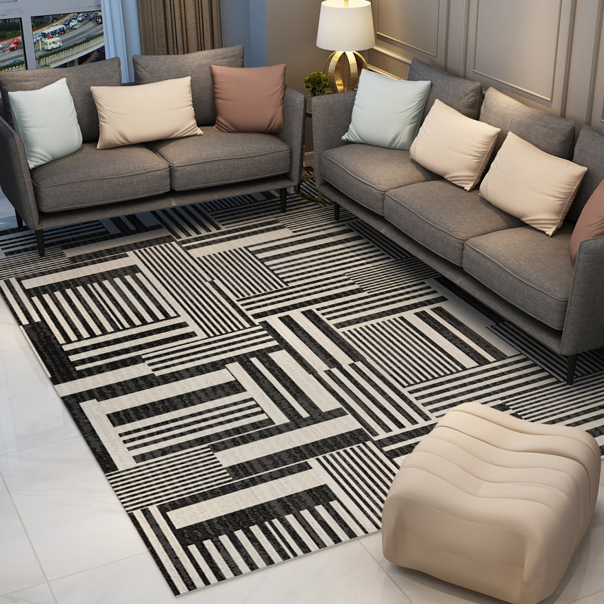 Striped Simple Modern Rugs Carpet Floormat