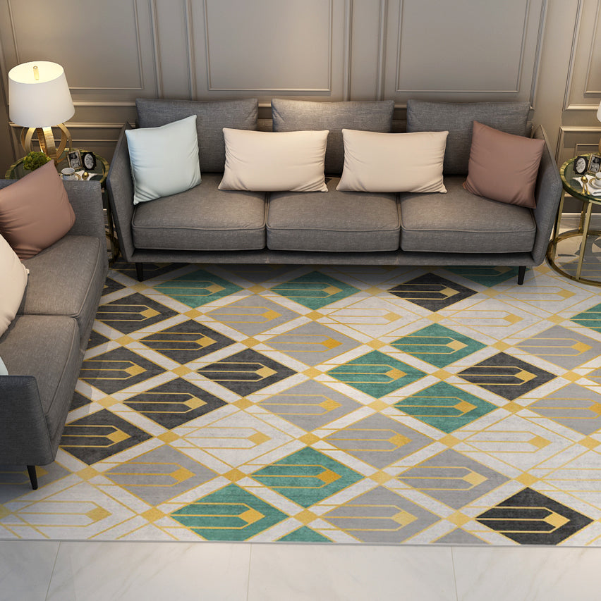 Diamond Shape Modern Simple Geometric Rugs Carpet Floormat